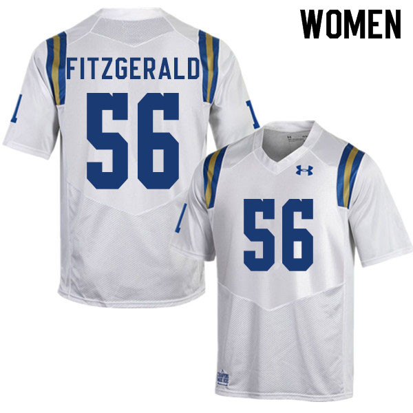 Women #56 Kobey Fitzgerald UCLA Bruins College Football Jerseys Sale-White